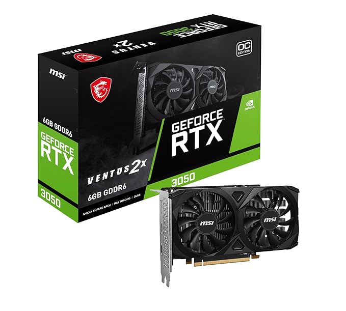 MSI GeForce RTX 3050 Ventus 2X E 6GB GRAPHICS CARD